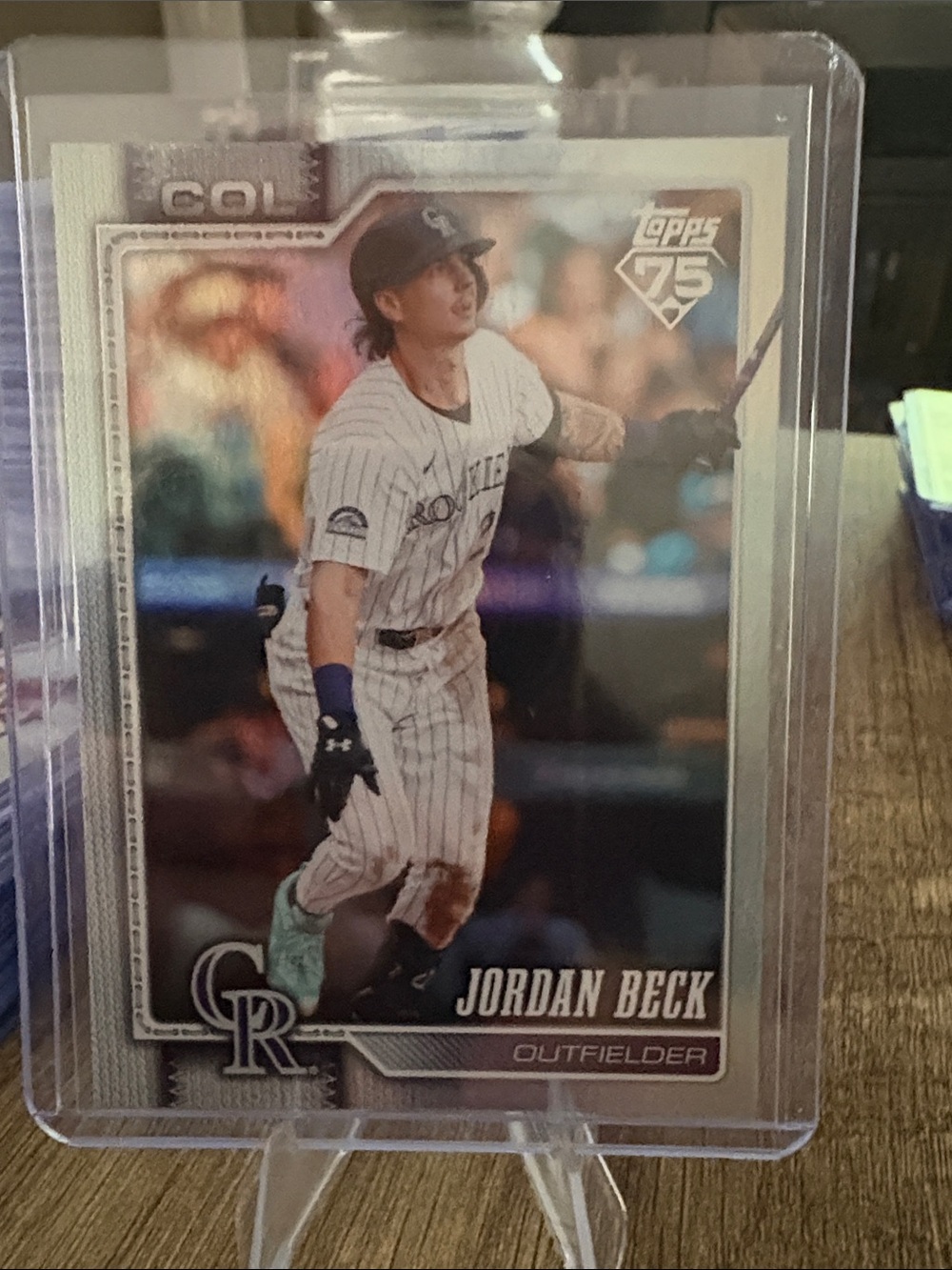 Topps 75 Jordan Beck Refractor Baseball Card